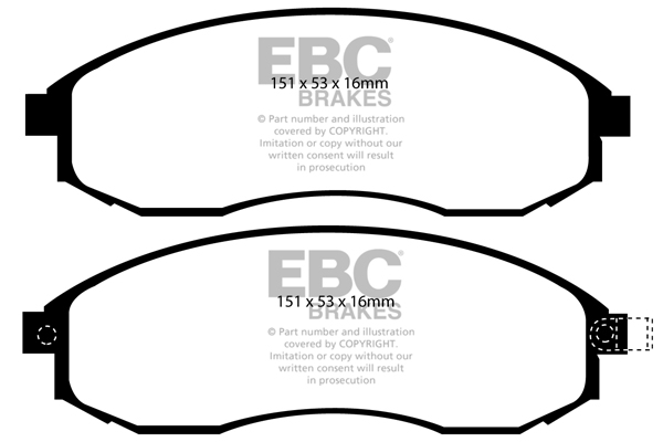 EBC Ultimax Brake Pads - Front for Mitsubishi L200