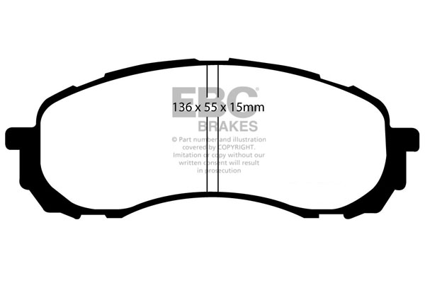 EBC Ultimax Brake Pads - Front for Subaru Impreza Mk 3