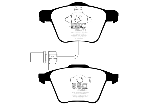 EBC Ultimax Brake Pads - Front for Audi A6 (4F)