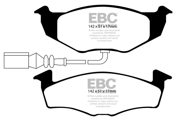 EBC Ultimax Brake Pads - Front for VW Polo Mk 4 (9N/9N2/9N3)