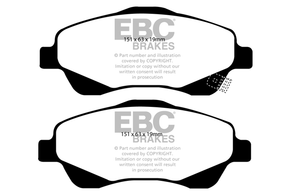 EBC Ultimax Brake Pads - Front for Toyota Avensis