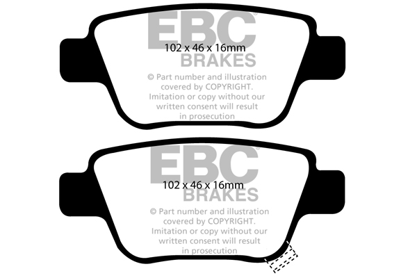 EBC Ultimax Brake Pads - Rear for Toyota Corolla