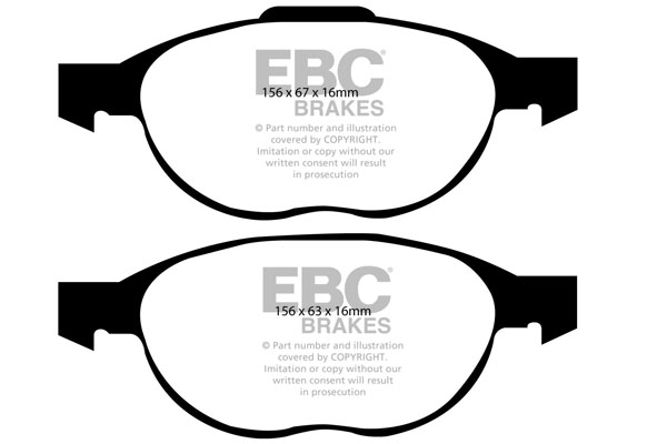EBC Ultimax Brake Pads - Front for Volvo C30