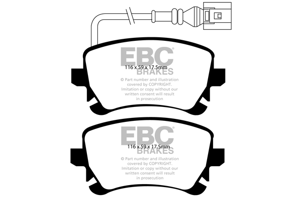 EBC Ultimax Brake Pads - Rear for VW Transporter (T5)