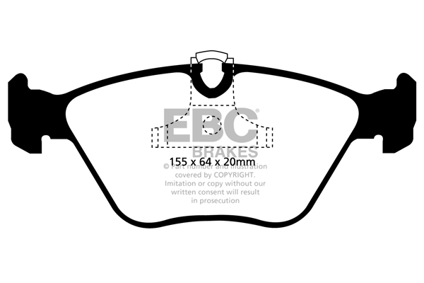 EBC Ultimax Brake Pads - Front for MG ZT
