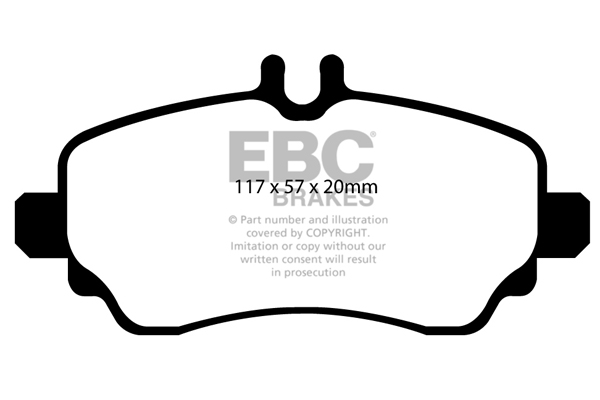 EBC Ultimax Brake Pads - Front for Mercedes Vaneo