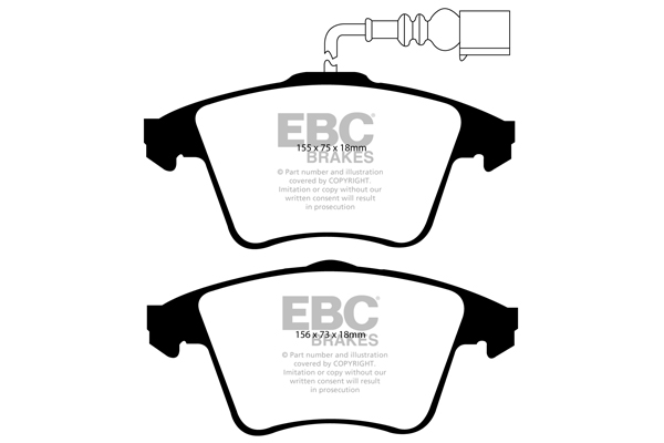 EBC Ultimax Brake Pads - Front for VW Transporter (T5)