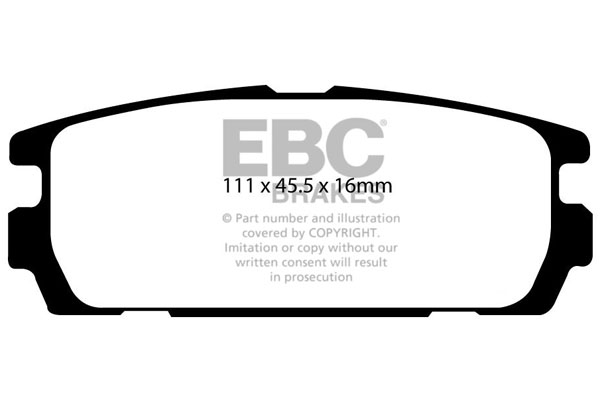 EBC Ultimax Brake Pads - Rear for Hyundai Terracan