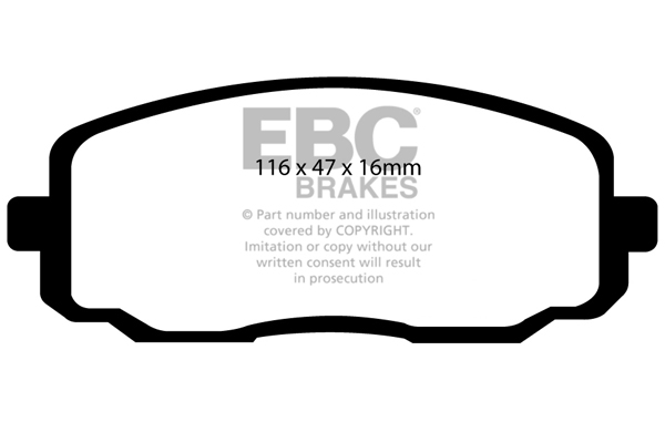 EBC Ultimax Brake Pads - Front for Kia Picanto