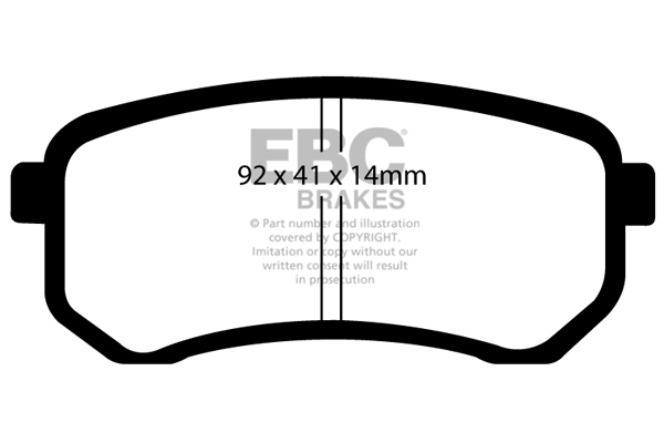 EBC Ultimax Brake Pads - Rear for Hyundai i10