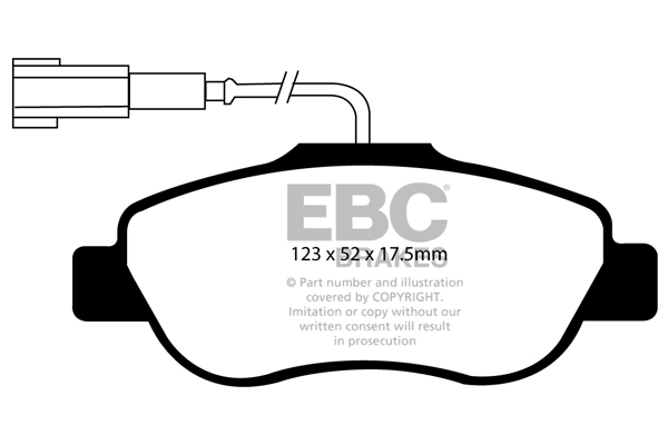 EBC Ultimax Brake Pads - Front for Fiat 500