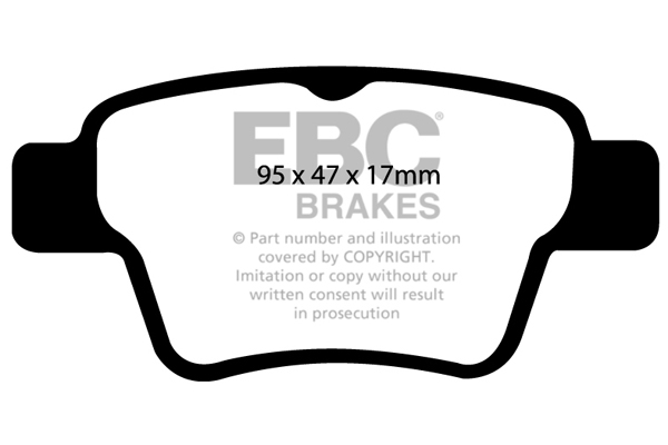 EBC Ultimax Brake Pads - Rear for Peugeot 307