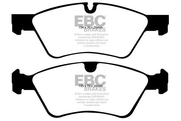 EBC Ultimax Brake Pads - Front for Mercedes M-Class