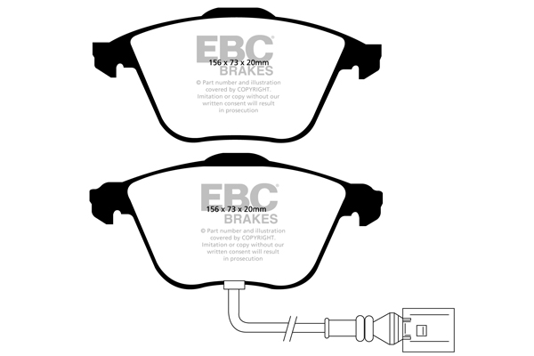 EBC Ultimax Brake Pads - Front for VW Golf Mk 5 (1K)
