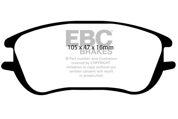 EBC Ultimax Brake Pads - Front for Hyundai Atos
