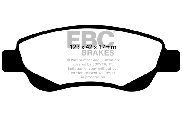 EBC Ultimax Brake Pads - Front for Peugeot 107