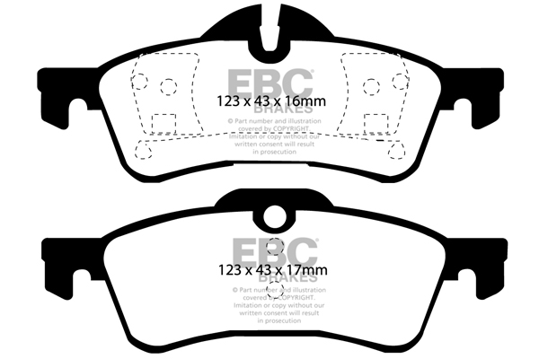 EBC Ultimax Brake Pads - Rear for Mini Mini (R50/R52/R53)