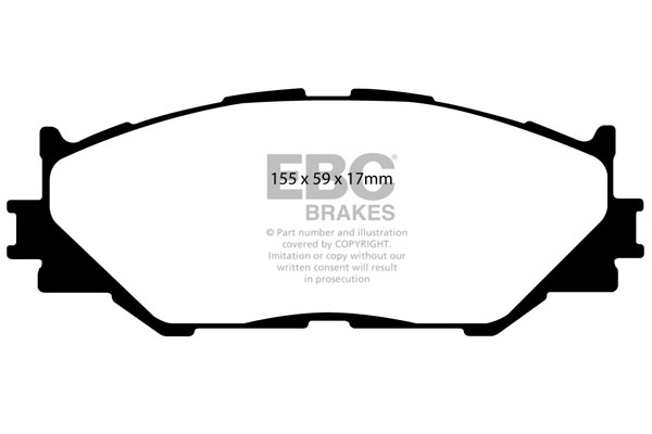 EBC Ultimax Brake Pads - Front for Lexus IS