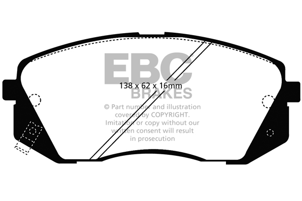 EBC Ultimax Brake Pads - Front for Kia Carens