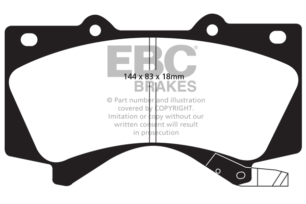 EBC Ultimax Brake Pads - Front for Toyota Land Cruiser