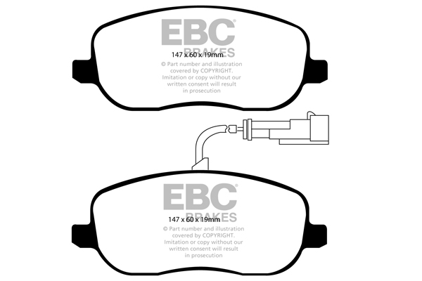 EBC Ultimax Brake Pads - Front for Fiat Croma