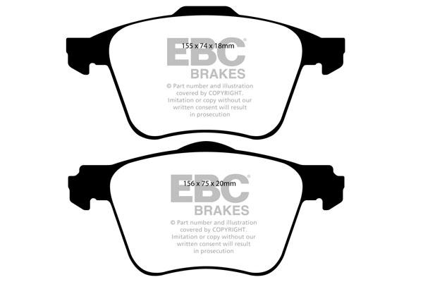 EBC Ultimax Brake Pads - Front for Volvo V60