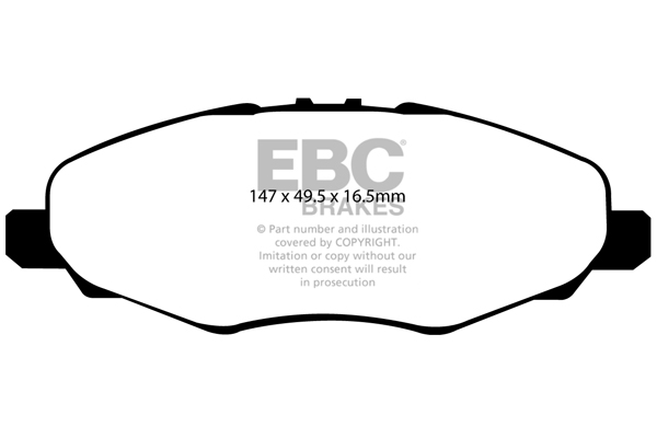 EBC Ultimax Brake Pads - Front for Toyota Hilux