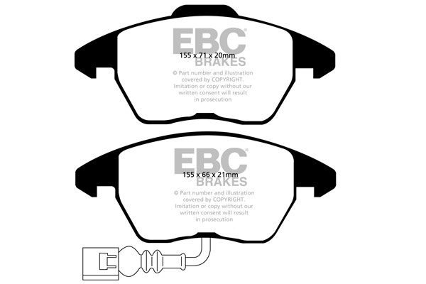 EBC Ultimax Brake Pads - Front for Audi TT (8J)