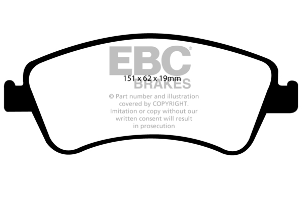 EBC Ultimax Brake Pads - Front for Toyota Avensis