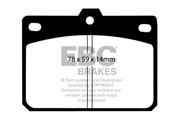 EBC Ultimax Brake Pads - Front for Mitsubishi Lancer