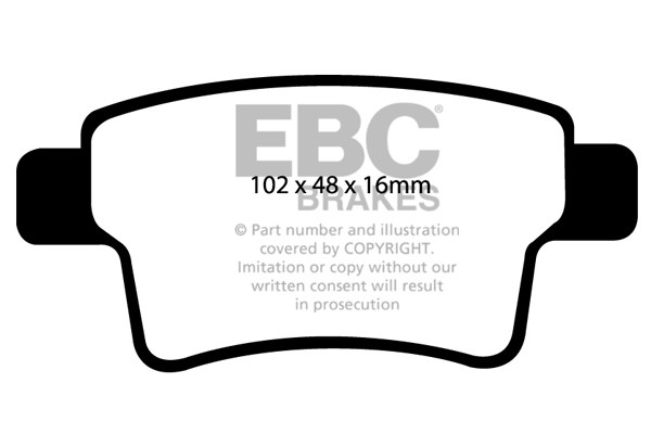 EBC Ultimax Brake Pads - Rear for Citroen C4 Grand Picasso