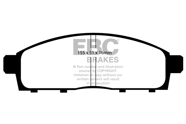 EBC Ultimax Brake Pads - Front for Mitsubishi L200