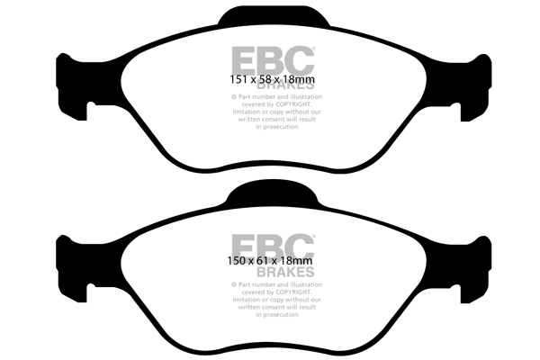 EBC Ultimax Brake Pads - Front for Toyota Yaris