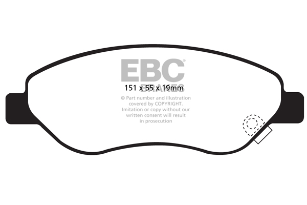 EBC Ultimax Brake Pads - Front for Vauxhall Corsa Mk 3 (D)