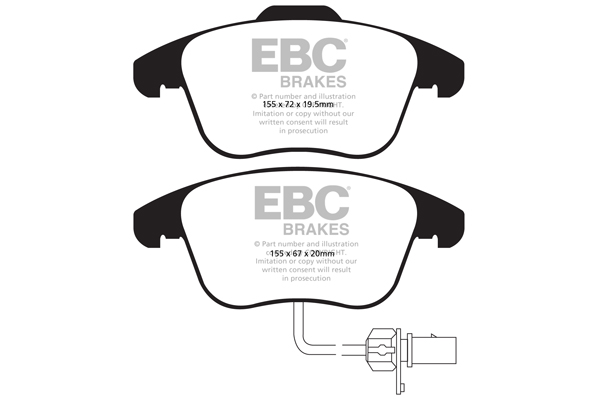 EBC Ultimax Brake Pads - Front for Audi A5 (8T/8F)