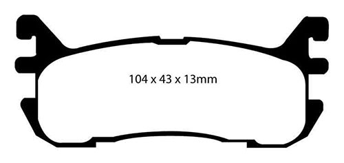 EBC Green Stuff Brake Pads - Rear for Mazda MX-5