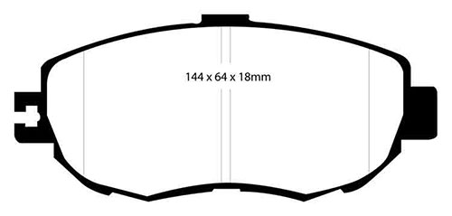 EBC Green Stuff Brake Pads - Front for Lexus GS