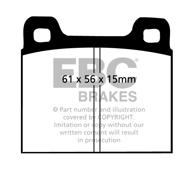 EBC Green Stuff Brake Pads - Rear for Maserati Biturbo