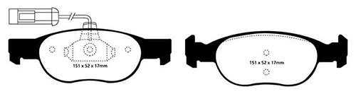 EBC Green Stuff Brake Pads - Front for Alfa Romeo 145