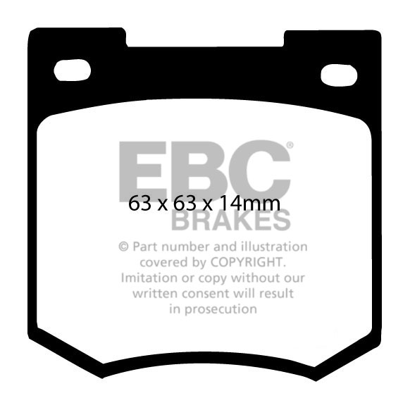 EBC Green Stuff Brake Pads - Front for Ford Cortina
