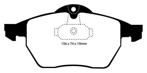 EBC Green Stuff Brake Pads - Front for Vauxhall Vectra Mk 2 (B)