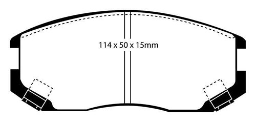 EBC Green Stuff Brake Pads - Front for Mitsubishi Lancer