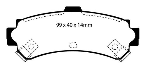 EBC Green Stuff Brake Pads - Rear for Nissan Almera