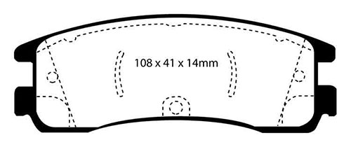 EBC Green Stuff Brake Pads - Rear for Vauxhall Sintra