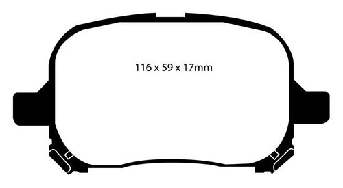 EBC Green Stuff Brake Pads - Front for Toyota Camry