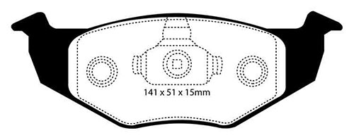 EBC Green Stuff Brake Pads - Front for Seat Ibiza Mk 2 (6K)
