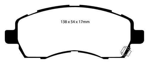 EBC Green Stuff Brake Pads - Front for Subaru Impreza Mk 1