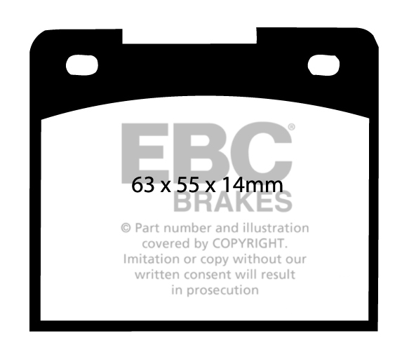 EBC Green Stuff Brake Pads - Front for Ford Escort Mk 1