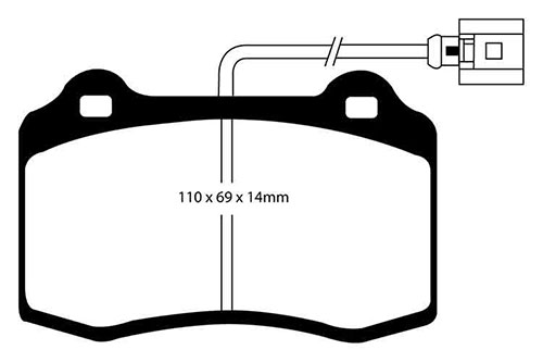 EBC Green Stuff Brake Pads - Front for Seat Leon Mk 1 (1M)