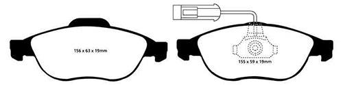 EBC Green Stuff Brake Pads - Front for Alfa Romeo 156